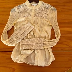 Diane vonFurstenberg button down silk shirt